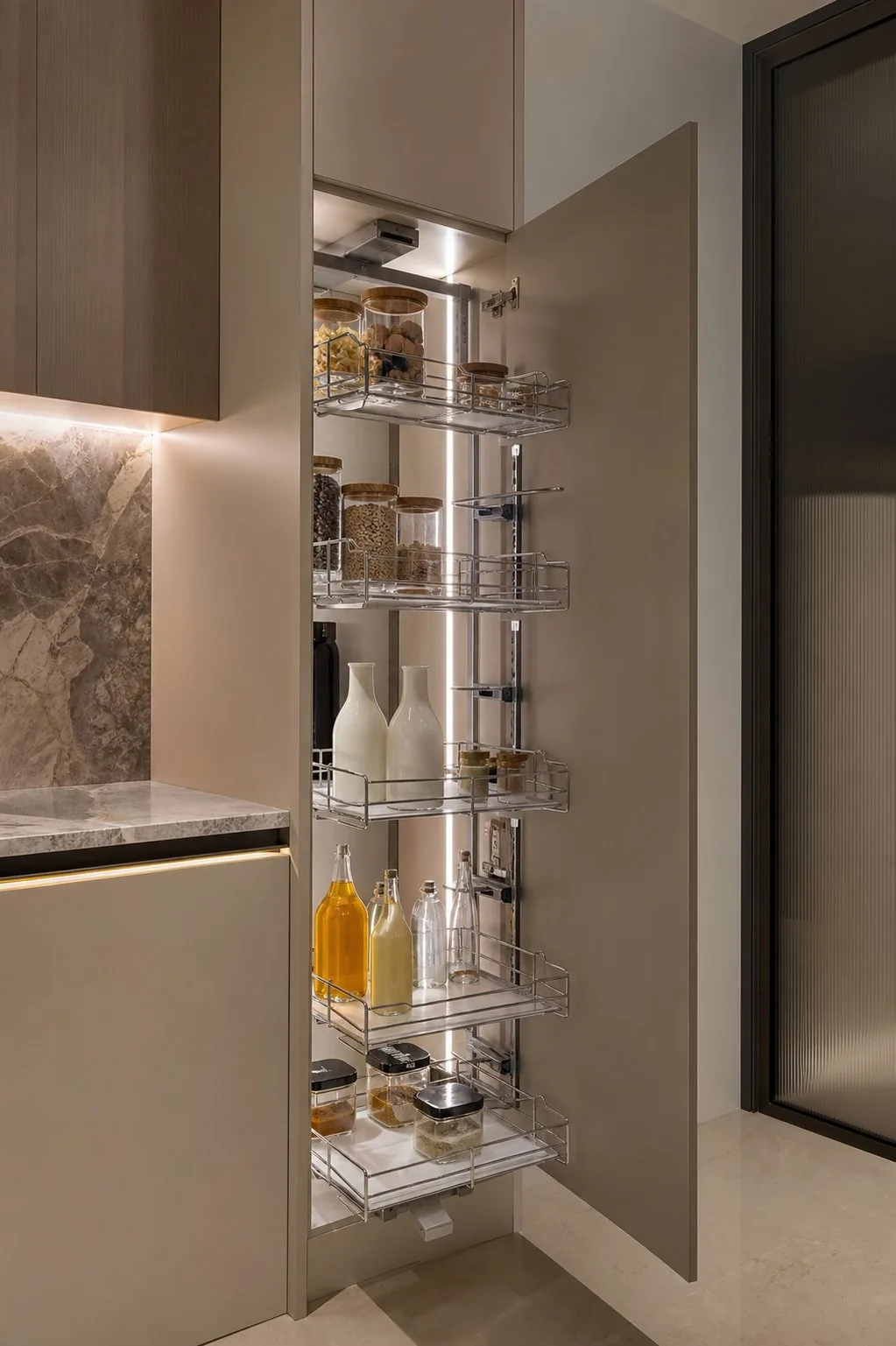 Corner Pull-Out Pantry Cabinet