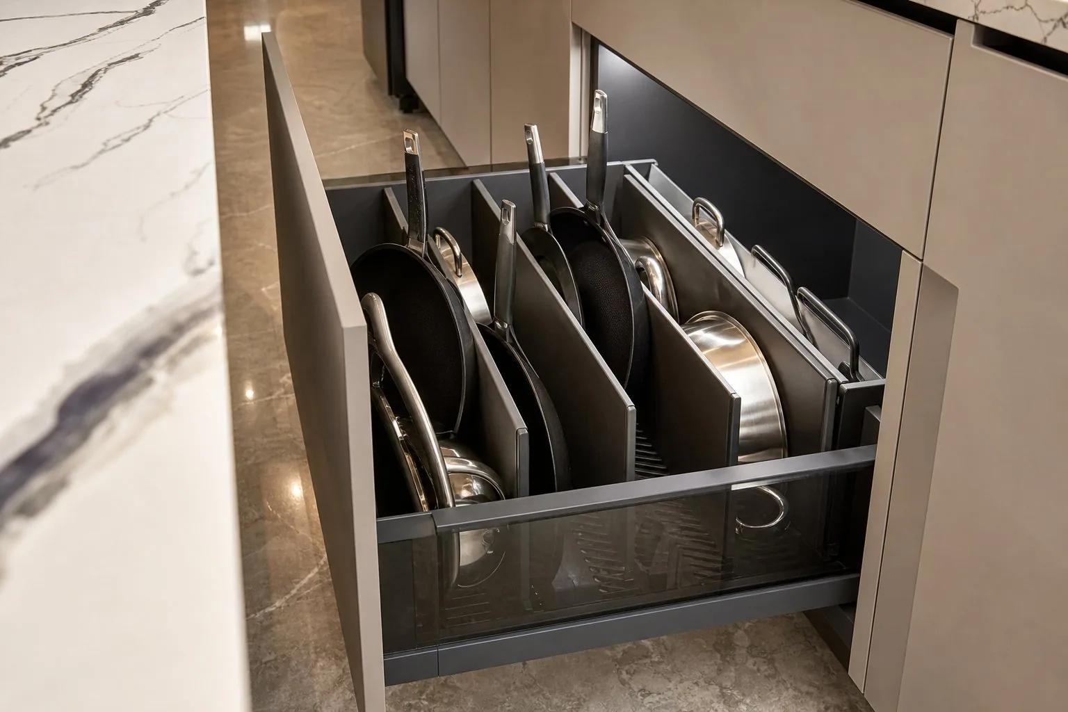 Pull-Out Pot & Pan Storage