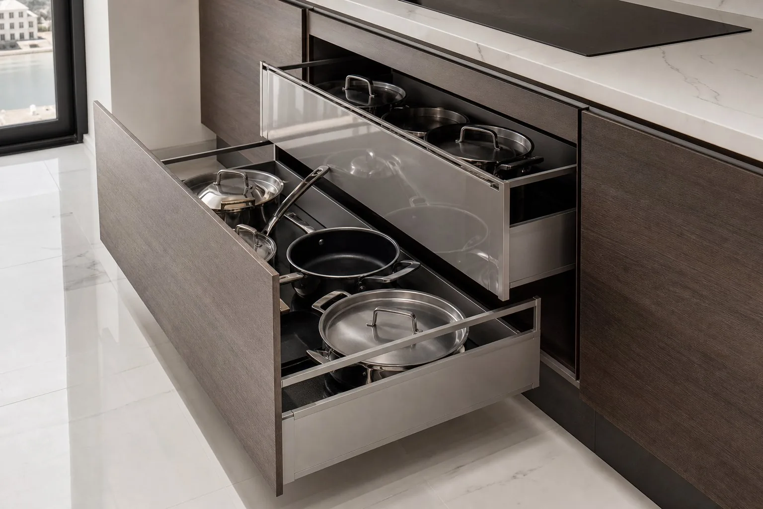 Deep Pull-Out Drawer Set