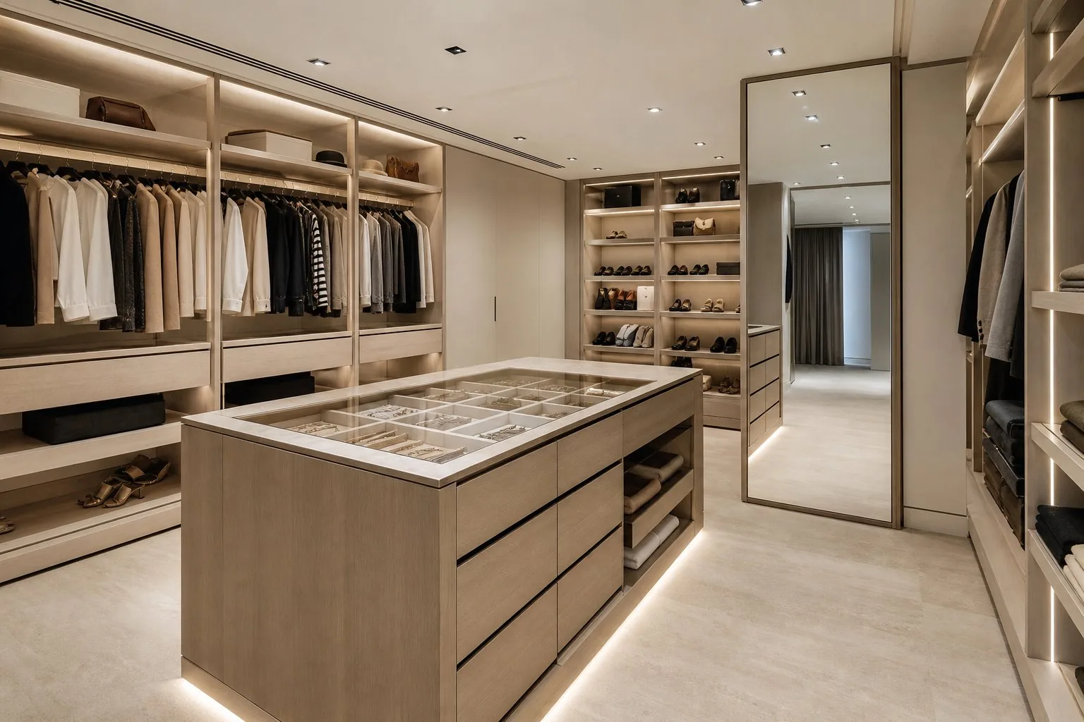 Walk-In Closet with Island