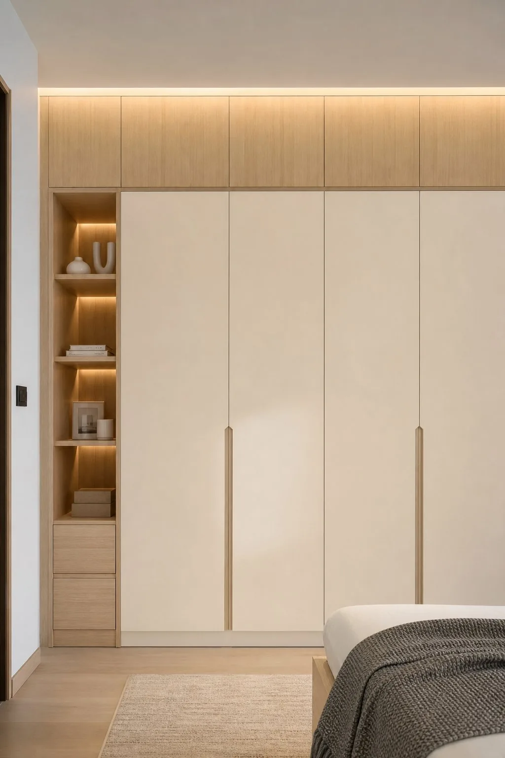 Light Finish Bedroom Wardrobe