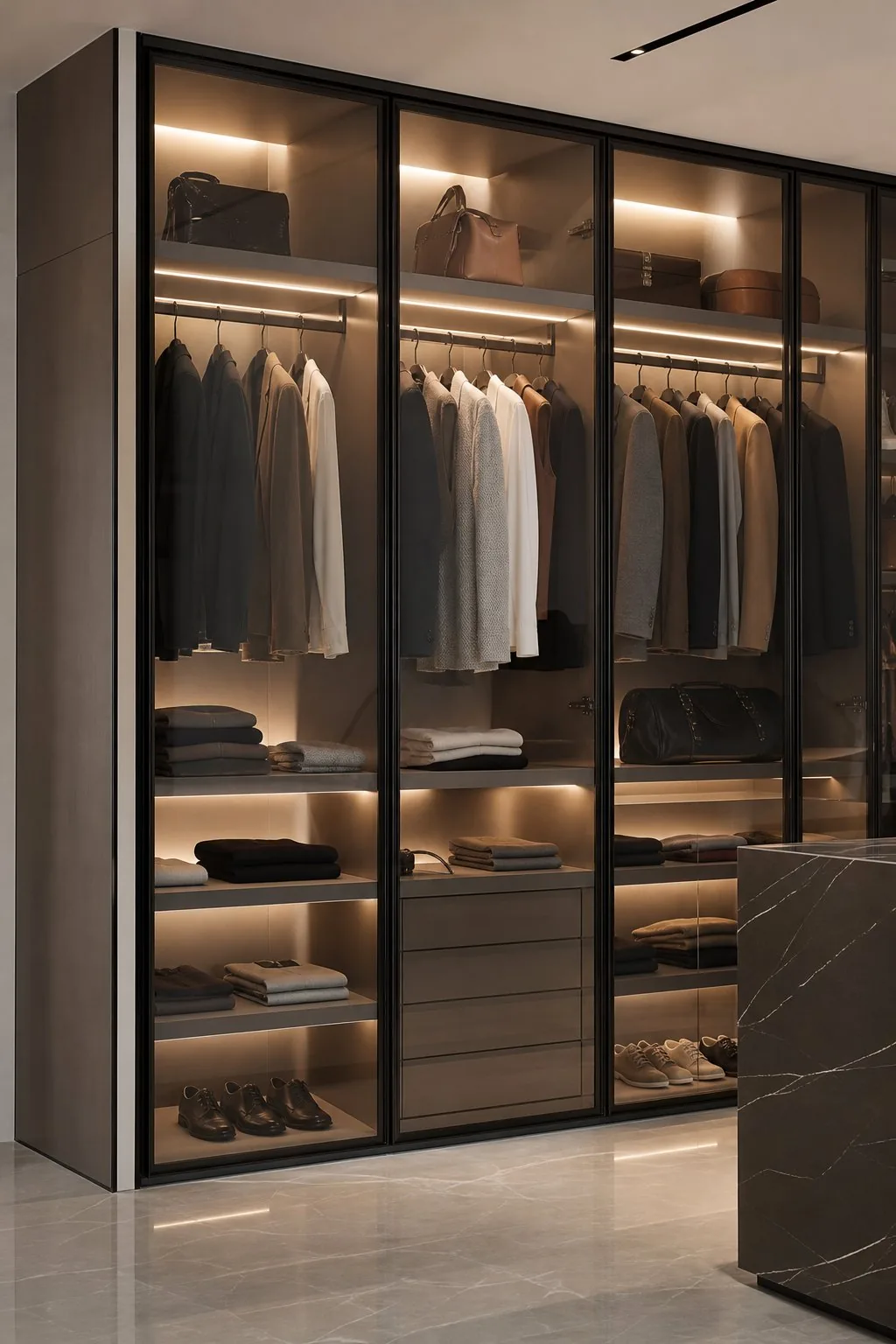 Glass-Front Display Wardrobe