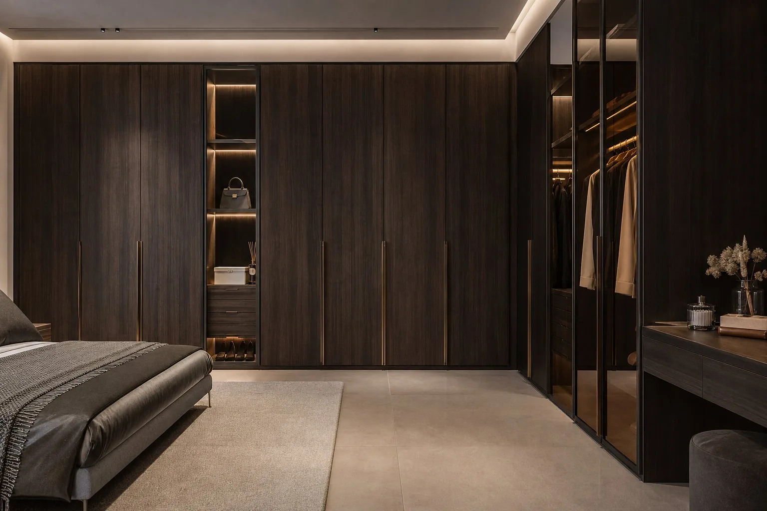 Dark Wood Statement Closet