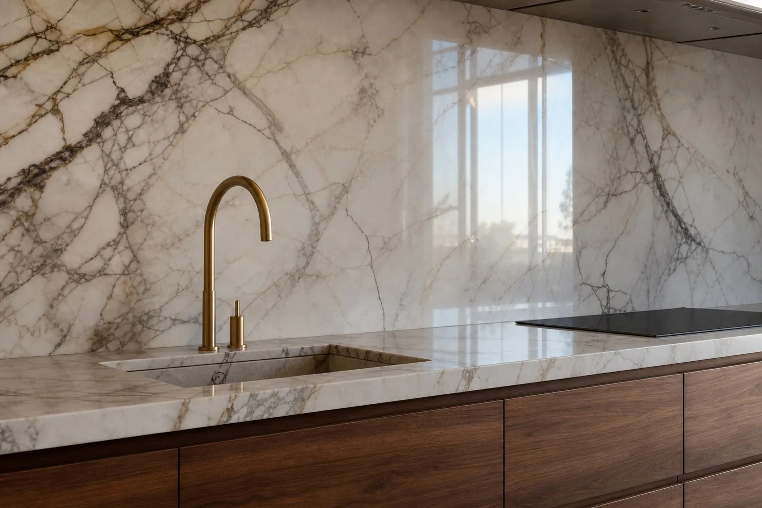 Marble Countertop with Backsplash