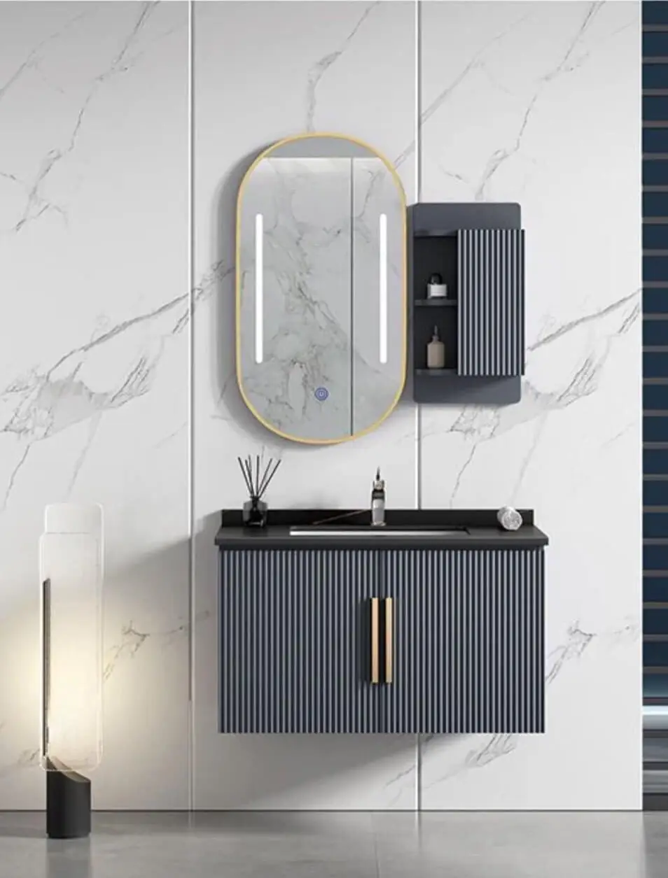 Compact Powder Room Vanity