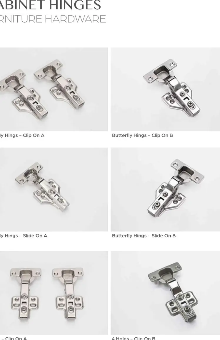 Cabinet Hinge Range