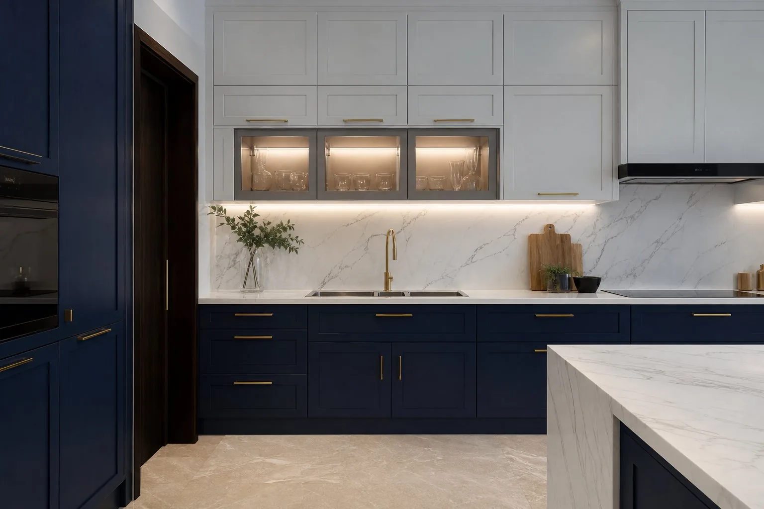 Navy Blue Modern Kitchen