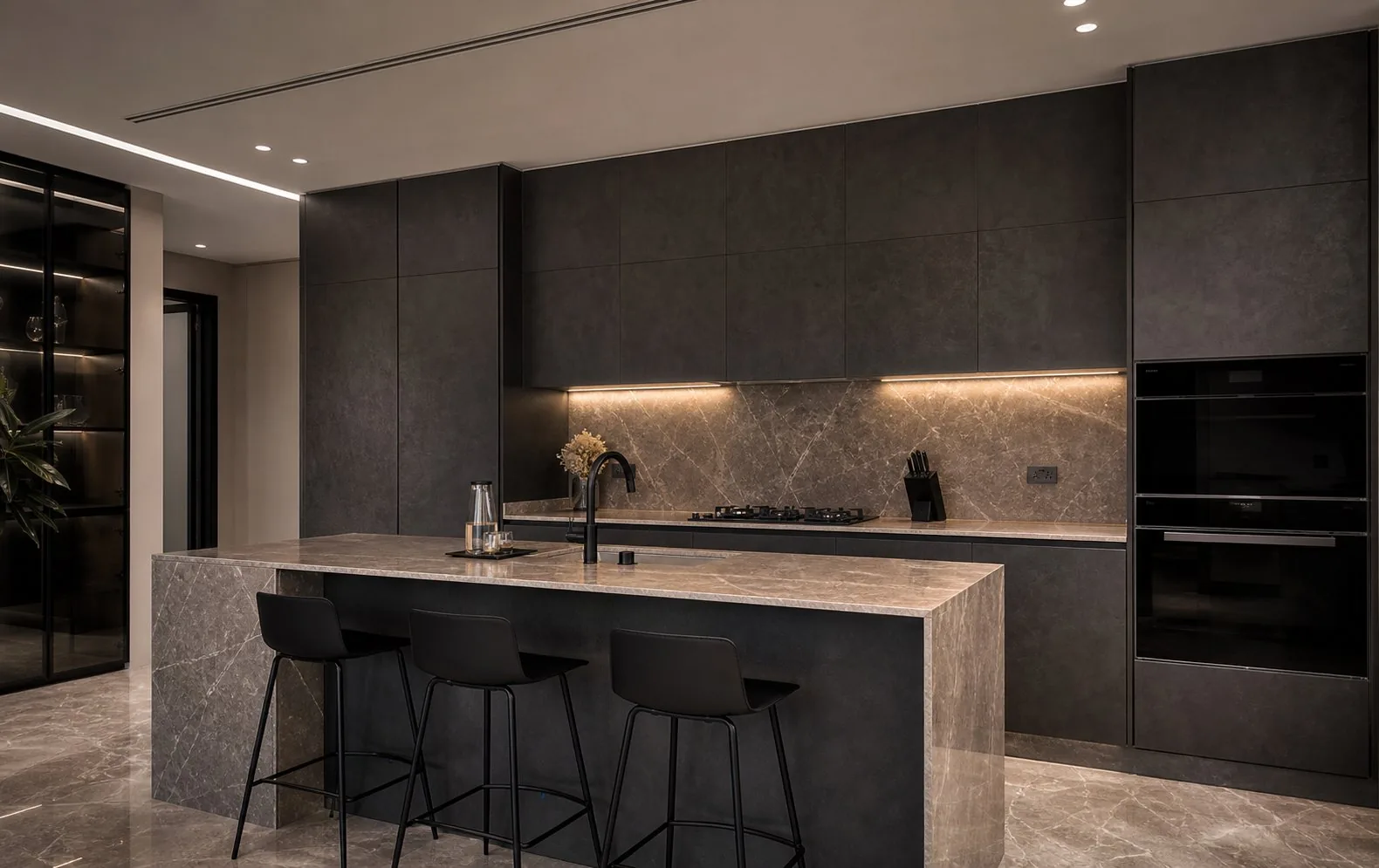 Dark Stone Kitchen