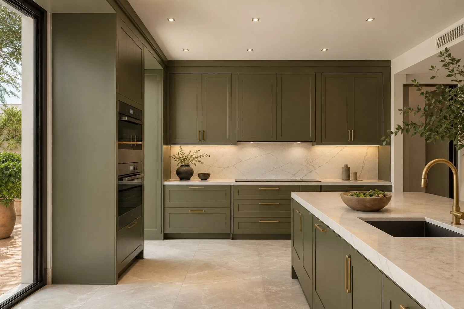 Olive Green Kitchen