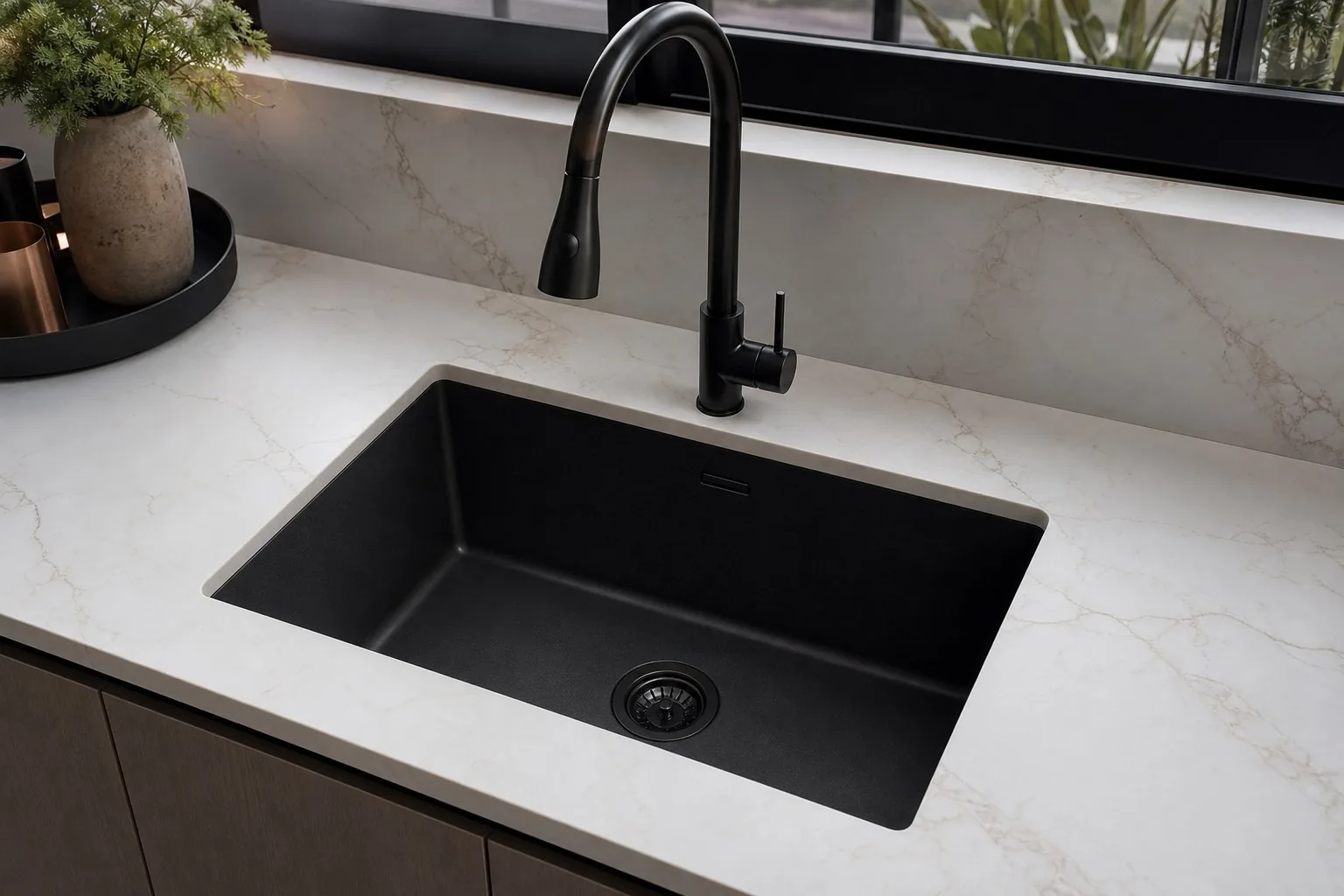 Undermount Black Composite Sink