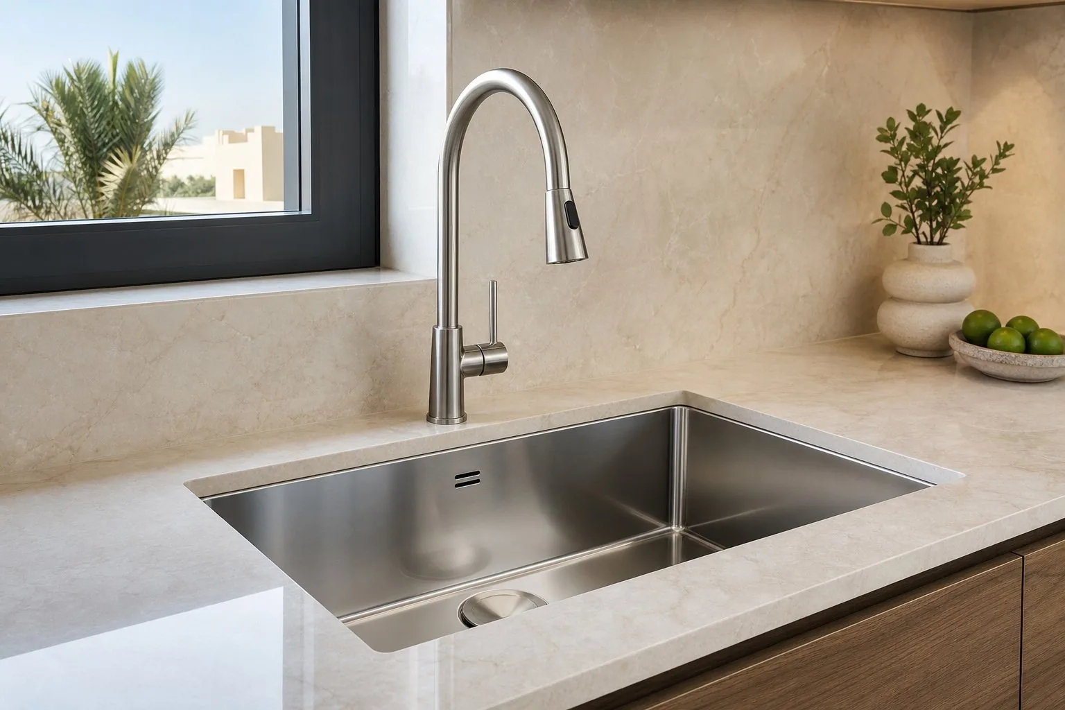 Sink with Pull-Down Faucet