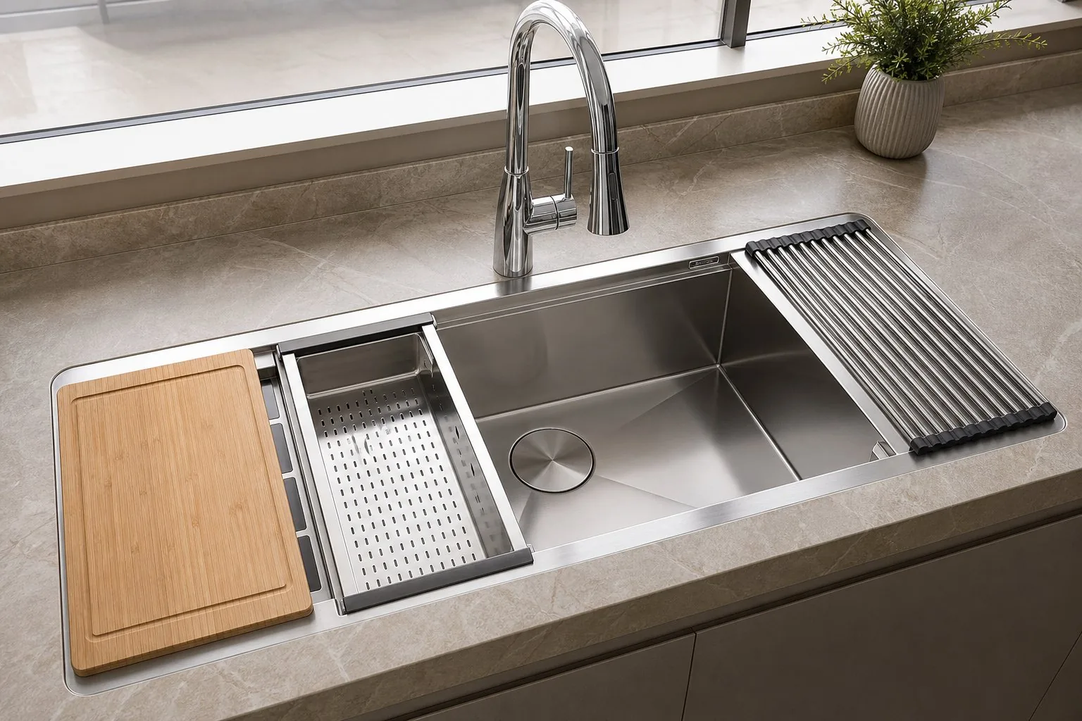 Workstation Sink with Accessories