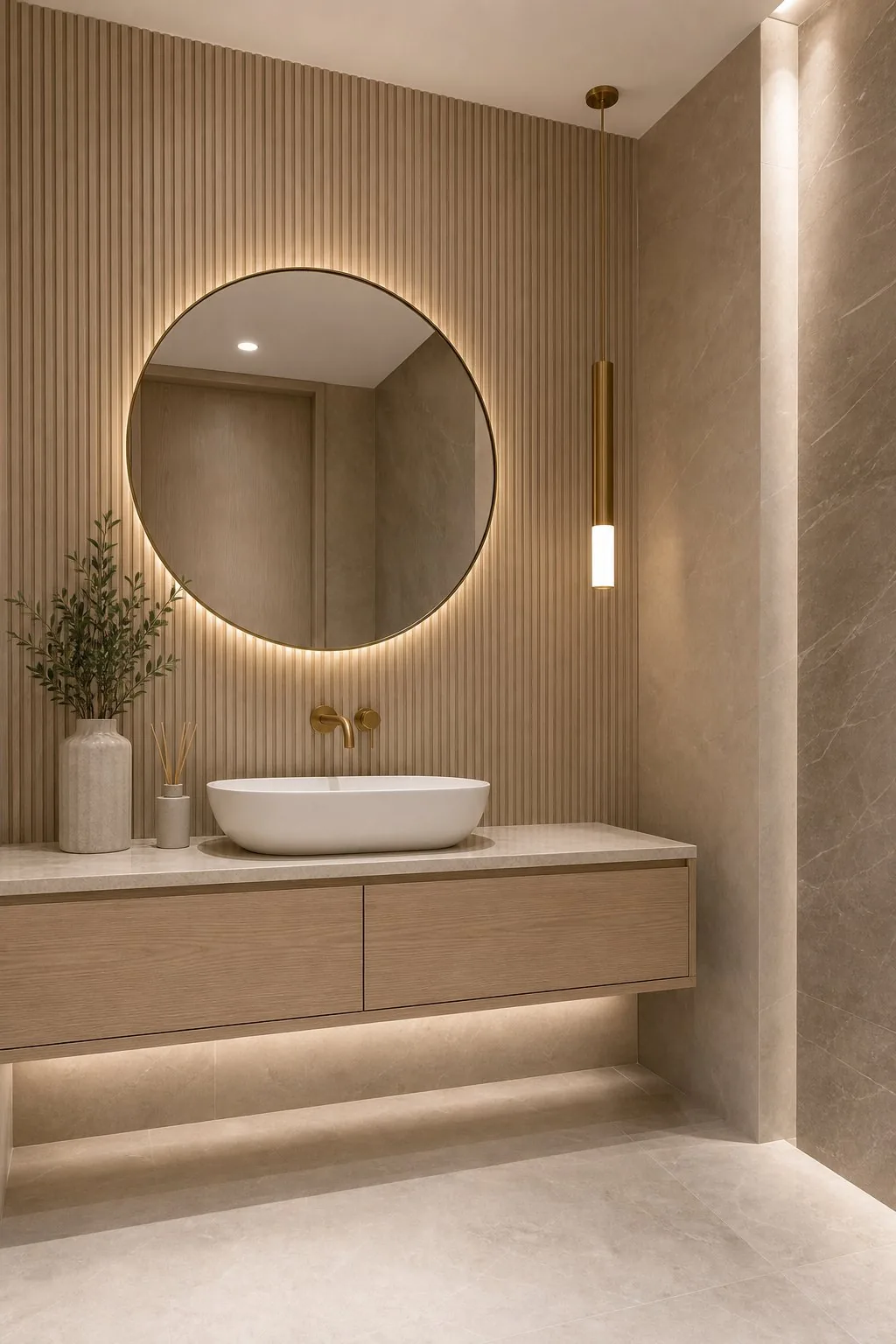 Modern Vanity & Wall Feature