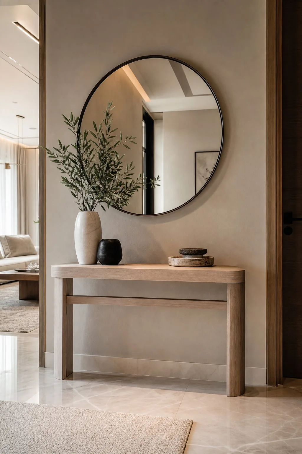 Entryway Console with Mirror
