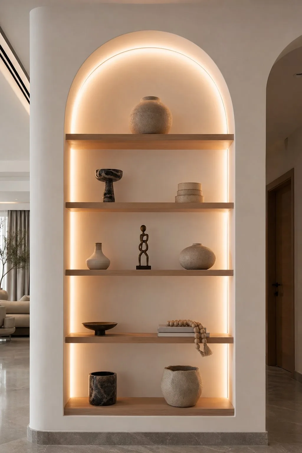 Arched Wall Display Shelf