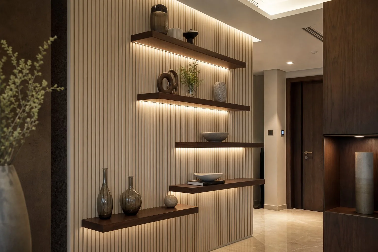 Angled Wall Shelf Display